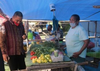 Masa Normal Baru Bupati Anton, Pantau Aktivitas Pasar Oka