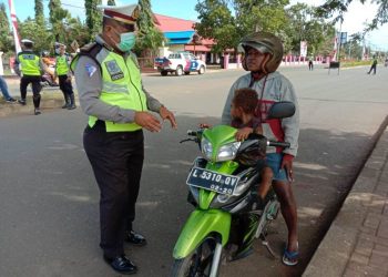 Operasi patuh matoa yang dilaksanakan Satlantas Polres Merauke – FOTO: Fransiskus Labi Kobun