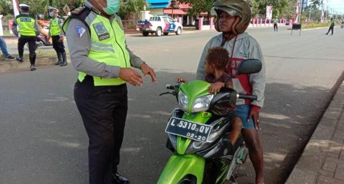 Operasi patuh matoa yang dilaksanakan Satlantas Polres Merauke – FOTO: Fransiskus Labi Kobun