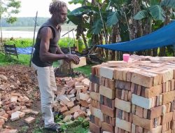 OAP di Kampung Kindiki Tekuni Usaha Pembuatan Batu Bata