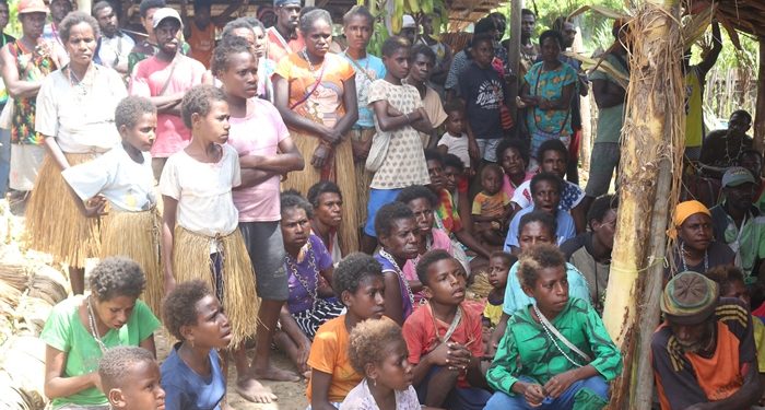 Masyarakat di Kampung Woner, Distrik Kimaam, Kabupaten Merauke dalam hajatan pesta Ndambu – FOTO: Fransiskus Labi Kobun