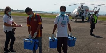 Pemkab Lembata Gunakan Helikopter Jemput 150 Sampel Swab