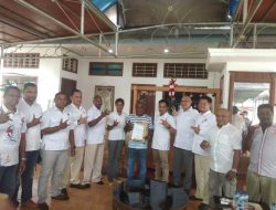 Serahkan  Surat Keputusan Dukungan Partai,  Pengurus Gerindra Temui Romanus Mbaraka