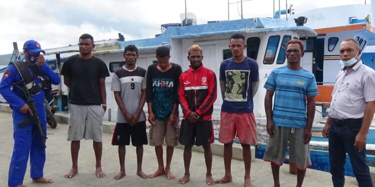 Pospolair Patroli Flotim Tangkap Kapal Nelayan Alor Bom Ikan di Perairan Sagu