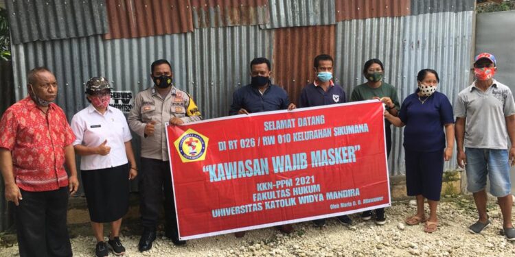 Pertama di Kota Kupang, Pencanangan RT 026 Wajib Masker