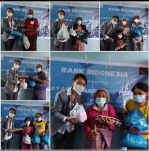 Yayasan Mariamoe Peduli dan Bank Indonesia  Bagi Sembako Untuk Warga Terdampak Covid-19