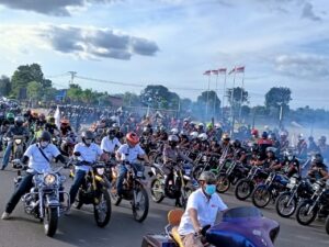 Gaungkan PON XX, Kurang Lebih 1.000 Pemotor Konvoi Keliling Kota Merauke