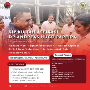 Beasiswa KIP Kuliah Aspirasi AHP: 1 Desa/Kelurahan 1 Sarjana