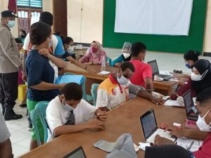 Subda PON Merauke Terus Genjot Vaksinasi, Hitungan 	Tiga Hari,  Seribuan Lebih Masyarakat Divaksin