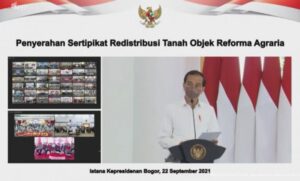 Presiden Jokowi Serahkan 124.120 Sertifikat Tanah Hasil Redistribusi