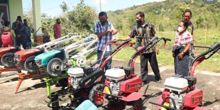 Wabup Matim Serahkan Alat Pertanian Aspirasi Anggota DPR RI Juli Laiskodat