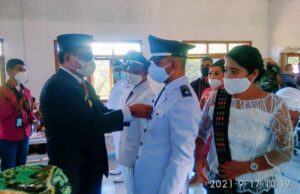Wabup Matim Lantik Empat Kades Terpilih di Kecamatan Kota Komba dan Kota Komba Utara