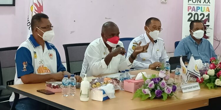 Dengan Suara Tinggi, Romanus Tegaskan, Hanya Ketua Umum Subda Merauke Bicara Persiapan Jelang PON