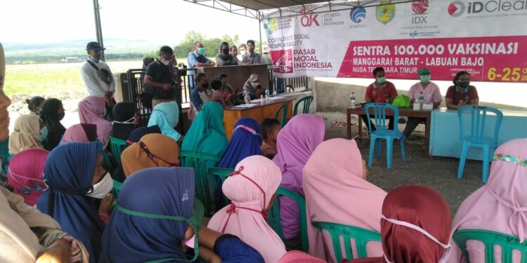 Pemkab – NU Mabar Gelar Vaksinasi Tahap I di Desa Siru