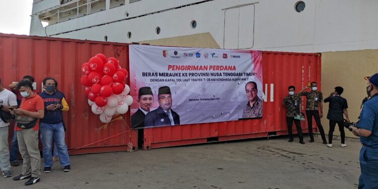 Beras Produksi Petani Merauke-Papua Dikirim ke NTT, Romanus : Kurang Lebih 500 Ton