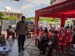 Polres Ende Kembali Gelar Gerai Vaksinasi Merdeka Polri Presisi