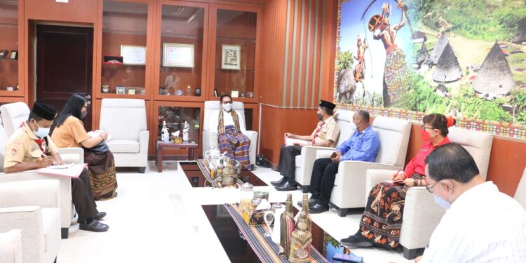 Wagub NTT Nae Soi Audensi Dengan Ketua Kwarda Pramuka NTT Piter Manuk