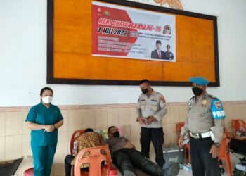 Polres Ende Donor Darah Sambut HUT Bhayangkara, 1 Juli 2022