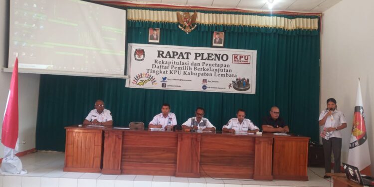 KPU Paparkan Data Pemilih Lembata Mencapai 100.322 Orang