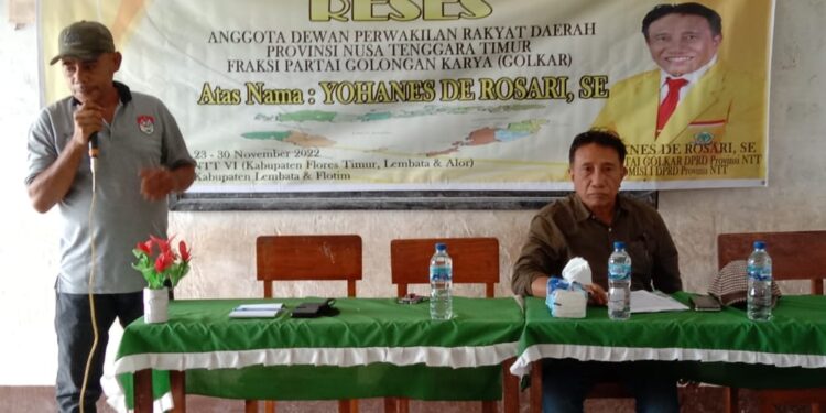 Anggota DPRD NTT Yohanes De Rosari Reses di Benihading