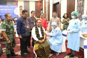 Kantor Perwakilan BI NTT Gelar Vaksinasi Booster Ke-2, Wagub JNS Apresiasi