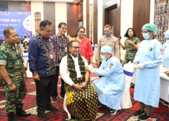 Kantor Perwakilan BI NTT Gelar Vaksinasi Booster Ke-2, Wagub JNS Apresiasi