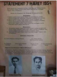 Cuplikan Historis Statement 7 Maret 1954