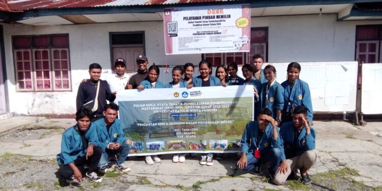 60 Mahasiswa UNWIRA Peserta KKN-PPM Tiba di Aimere Flores