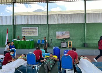 Sambut HUT TNI ke- 78, Kodim 1624/ Flotim Gelar Donor Darah