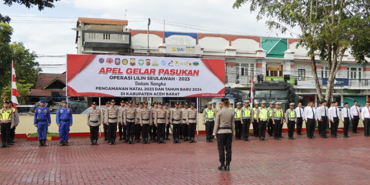 Gelar Pasukan “Operasi Lilin Seulawah ” Pengamanan Nataru di Aceh Barat