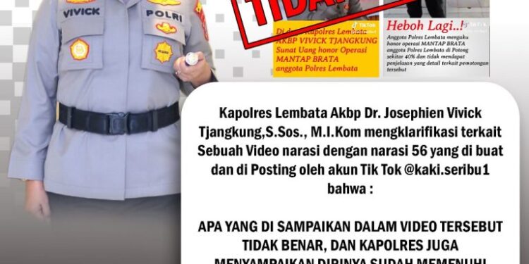 Kapolres Lembata : Tidak Benar Sunat Dana OMB