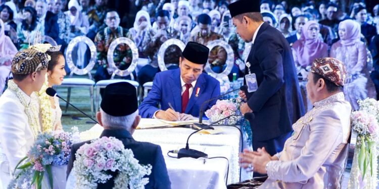 Presiden Joko Widodo dan Wapres Maruf Amin Saksi Nikah Puteri Kelima Ketua MPR  Bamsoet