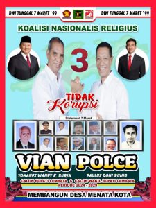 Visi Misi Paket 7 Maret 99  Vian Burin-Polce Ruing :  Lembata Maju, Sejahtera dan Bermartabat