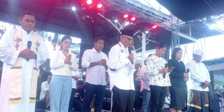 Doa Bersama Kampanye Akbar Paket JOSS Untuk Korban Lewotobi dan Dukung Paket JOSS Menjelang Pilkada .