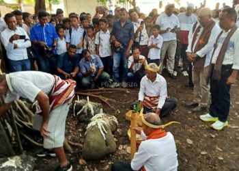 Bupati Kanis-Wabup Nasir disambut Sakral Secara Adat Lamaholot