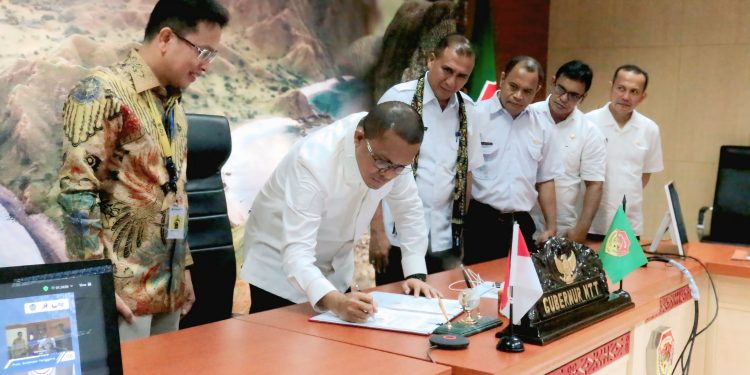 Gubernur NTT Melki Teken Kerja Sama Optimalisasi Pemungutan Pajak Pusat dan Daerah