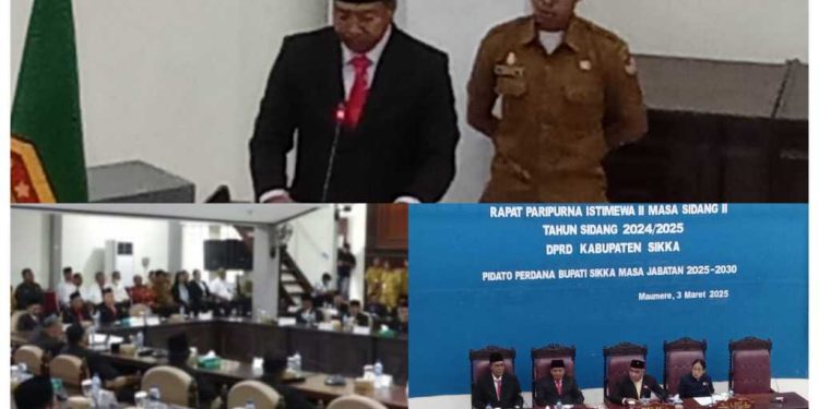 Pidato Perdana Bupati Sikka Juventus Prima Yoris Kago : “Kita Komitmen Majukan Daerah”