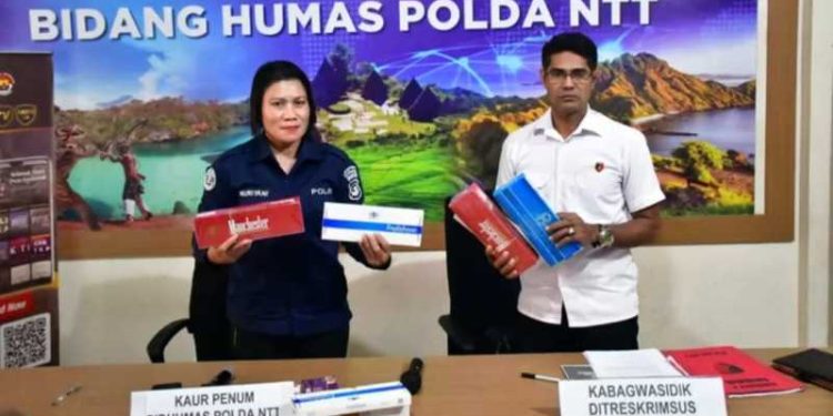 Polda NTT Sita Ribuan Rokok Ilegal Marak Beredar di NTT