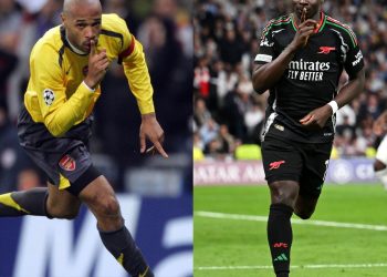 “Bukayo Saka Menari Di Santiago Bernabeu”.