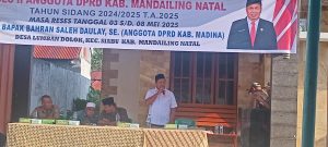 Anggota DPRD Madina Bahran Saleh Daulay Lakukan Reses di Desa Lumbandolok