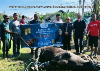 Wabup Lembata Serahkan Bantuan Hewan Qurban Dari Anggota DPR RI, Julie Sutrisno Laiskodat