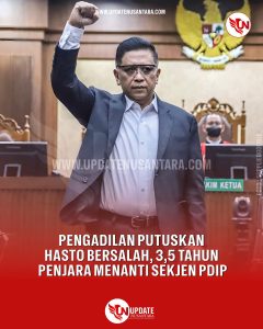 Hasto Kristiyanto Divonis 3,5 Tahun Penjara Kasus Suap Harun Masiku