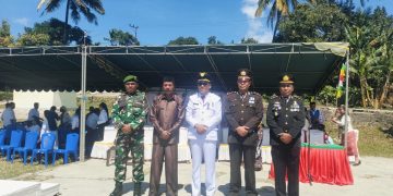 Camat Nagawutung Pimpin Upacara HUT RI ke-80 di Desa Belabaja 