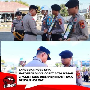 Dua Anggota Polres Sikka dipecat Tidak dengan Hormat !