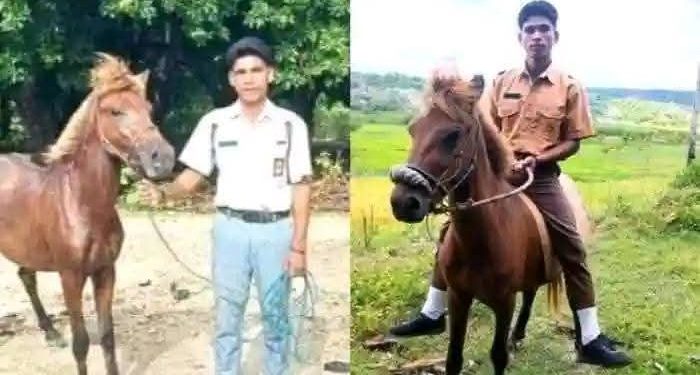 Rio Jonatan Adu, Viral Naik Kuda ke SMAN 1 Rote Barat Daya