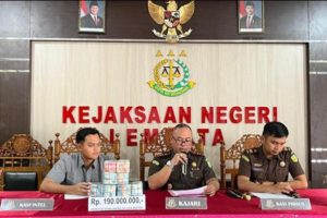 Kejaksaan Negeri Lembata Setor Uang Korupsi Rp 190 Juta ke Kas Negara