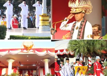 Wagub NTT Johni Asadoma Pimpin Upacara Penurunan Bendera HUT Ke-80 Republik Indonesia 
