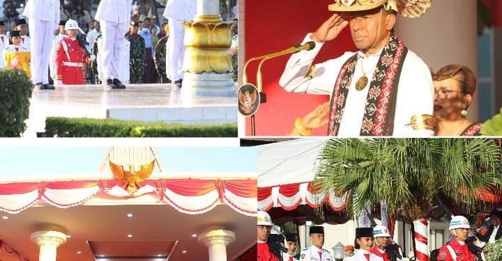 Wagub NTT Johni Asadoma Pimpin Upacara Penurunan Bendera HUT Ke-80 Republik Indonesia 