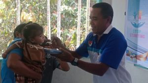 Launching Pemberian Makanan Tambahan Bagi Anak Stunting di Desa Kara Kabu  Kabupaten Sikka