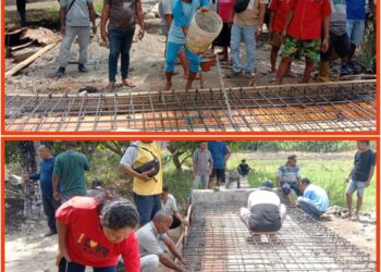 Dinas PUPR Lembata dan Petani Kerjakan Deker Waikomo